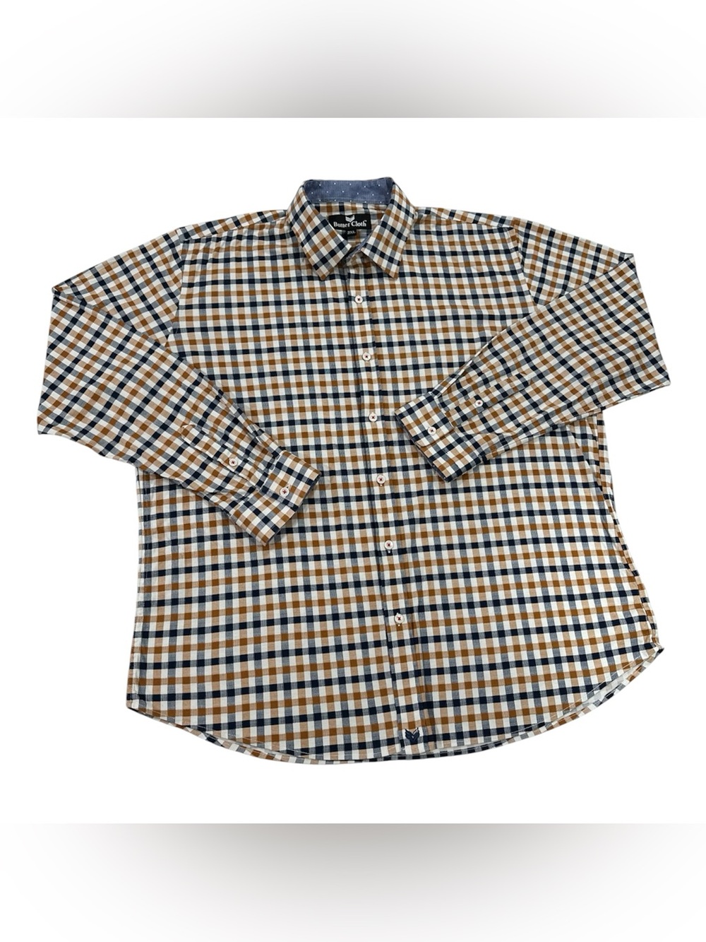 Buttercloth Classic Country Shirt Mens 2XL Plaid Stretch Long Sleeve Shark Tank